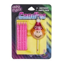 Pink Birthday Girl Candles Pack